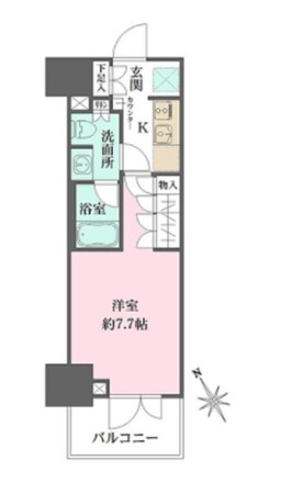 ルフォンプログレ四谷の物件間取画像